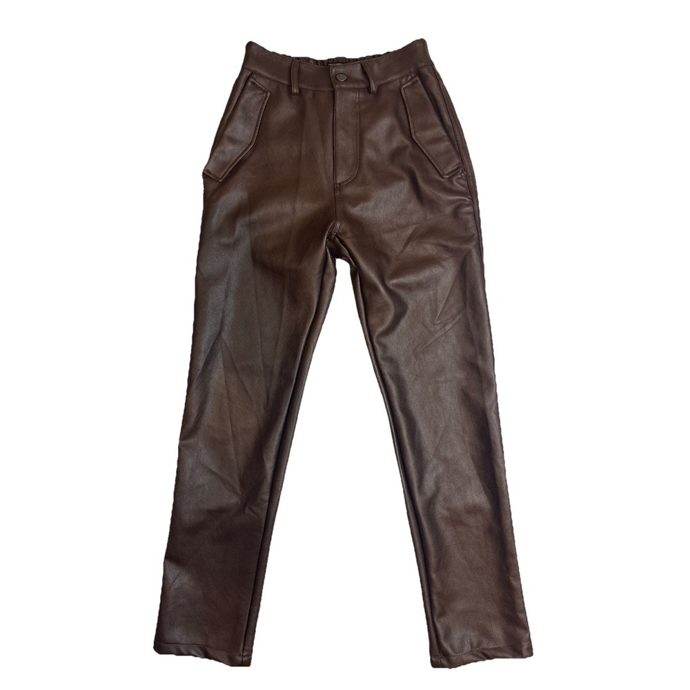 Forever 21 Men's Slim‎ Regular Faux Leather Pants Cocoa Brown Size 29